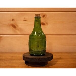 Wheaton Jamaican Ginger Root Bitters Bottle | Emerald Green Glass Barware Decor